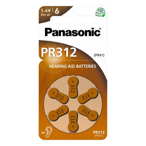 Батарейка Panasonic PR-312/6LB 6 шт в Норд