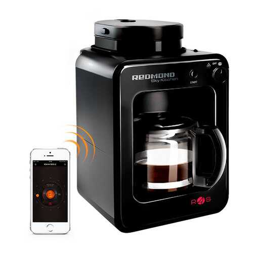 Умная кофеварка со встроенной кофемолкой Redmond SkyCoffee M1505S-E Black в Норд