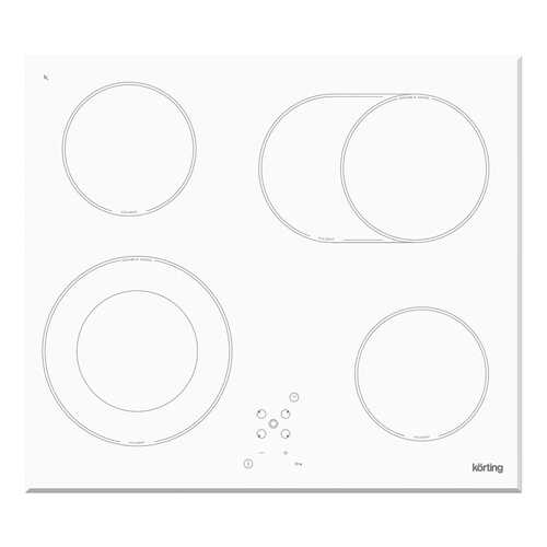 Встраиваемая варочная панель электрическая Korting HK 62051 BW White в Норд